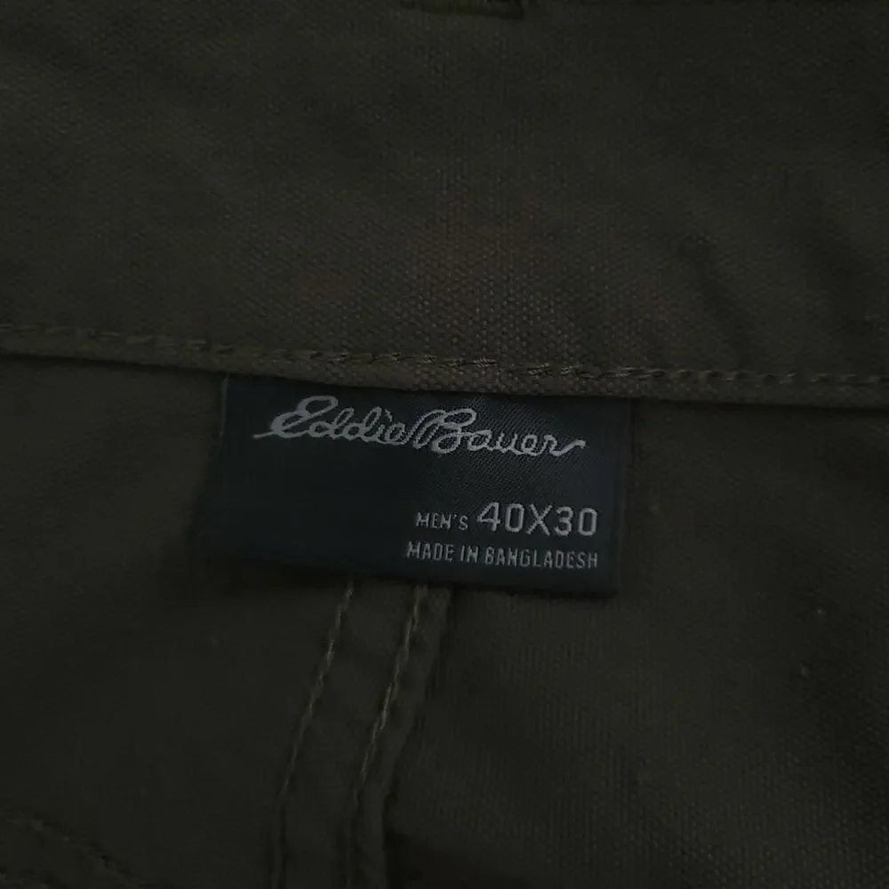 Eddie Bauer Hiking Outdoors Pants 40x30 Tan Brown Utility Pants Workwear Casual